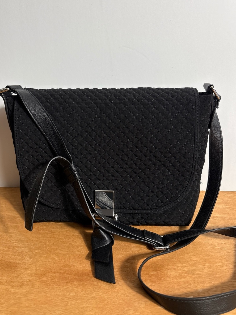 Vera Bradley Carson Mini Crossbody Bag Black Microfiber